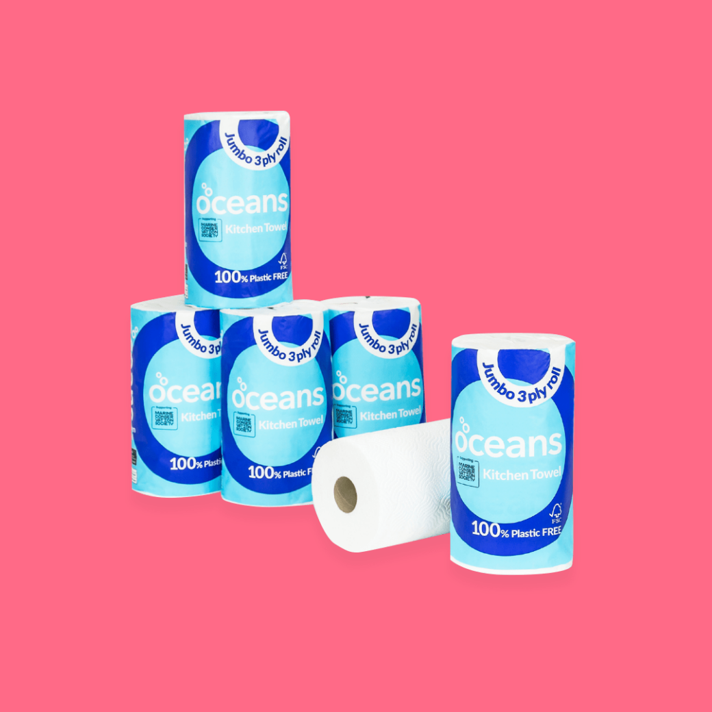 My Oceans plasticfree, sustainable toilet paper.